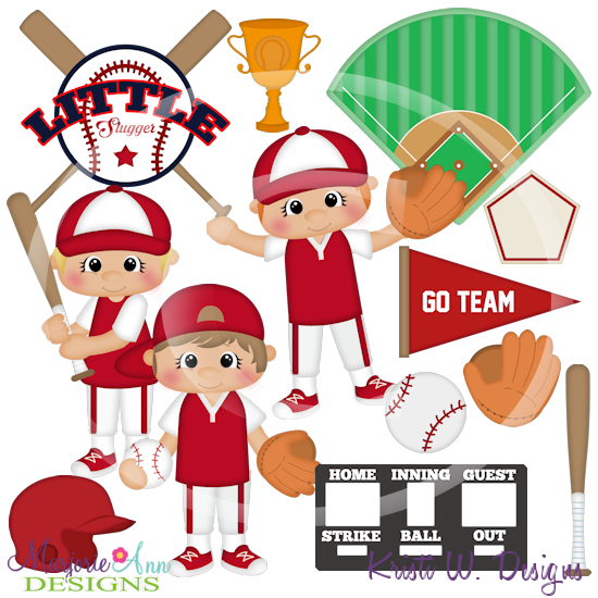 Little Slugger-Boys SVG Cutting Files Includes Clipart - Click Image to Close